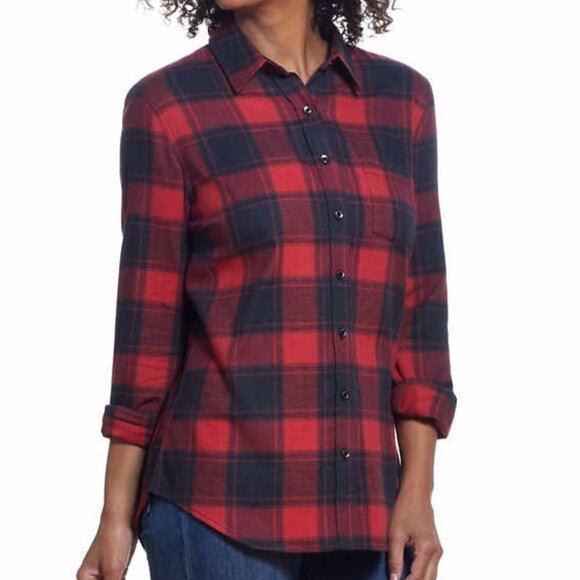 NWT - Weatherproof Vintage Ladies' Red and Black Flannel Shirt – Size M - Picture 2 of 6